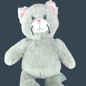 Build-A-Bear Workshop Gray Plush Cat Stuffed Animal 16" Cute Soft Toy